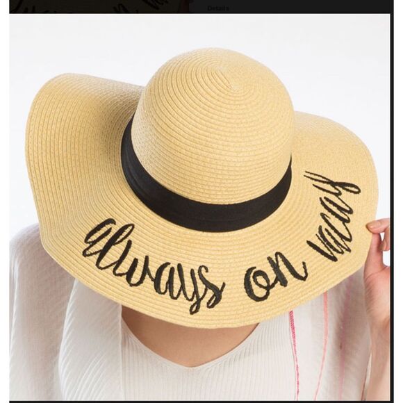 Always on Vacay sun hat. NWT - Picture 2 of 5